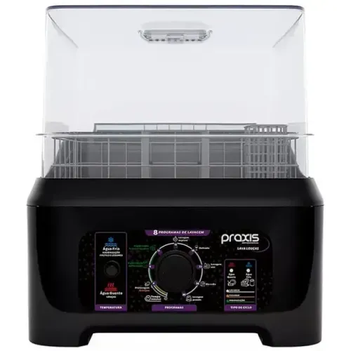**Lava-Louças Praxis Portátil LLPP Semi-Automática 127V - Preta**