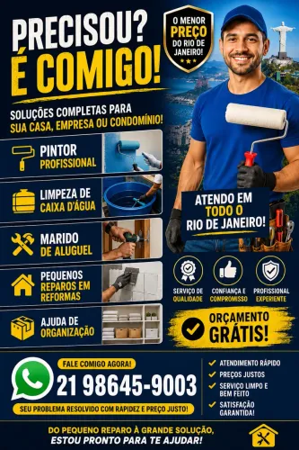 ? Resolveu! Pintura, Reparos e Limpeza de Caixa d?Água em Todo o RJ.