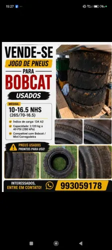 Vendo pneus de bobcat