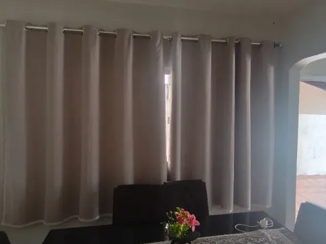 Cortinas 3x1,70 linho com voil