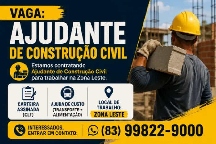 Vaga para ajudante