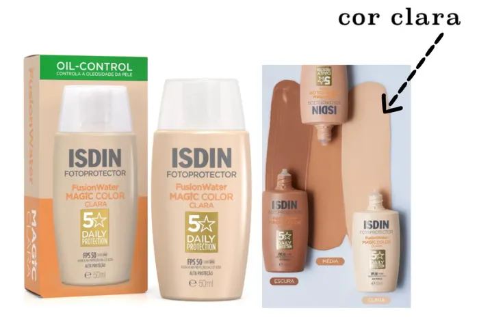 Protetor solar cor clara (usado apenas 1 vez p testar a cor)