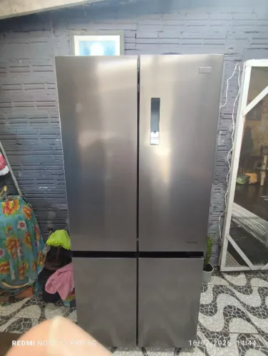 Midea Geladeira com Freezer inverter 482L inox