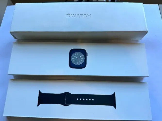 Apple Watch Series 8 Gps 41mm Caixa Meia-noite Pulseira Esportiva Midnight Novo Lacrado 
