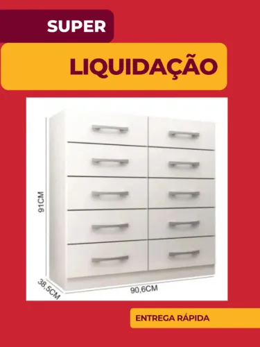 Cômoda 10 Gavetas Entrega Rápida Pagamento na Entrega Ligue e Peça Hoje!