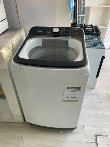 Máquina de Lavar 15kg Branca Cesto Inox 220v