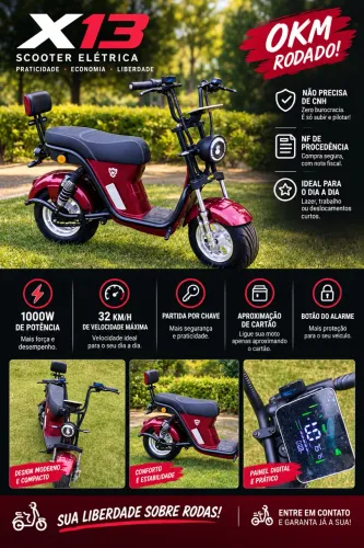 Scooter X13 NOVA - Okm PREÇO IMBATÍVEL 