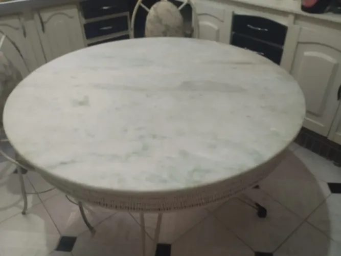 Tampa de mesa de Mármore branco <br>1.20 de diâmetro