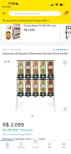 Expositor de ração 