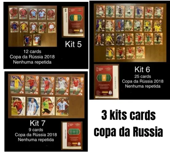 3 kits cards da Copa da Russia