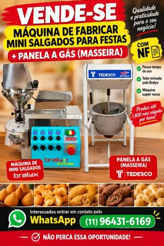 Máquina de fabricar mini salgados