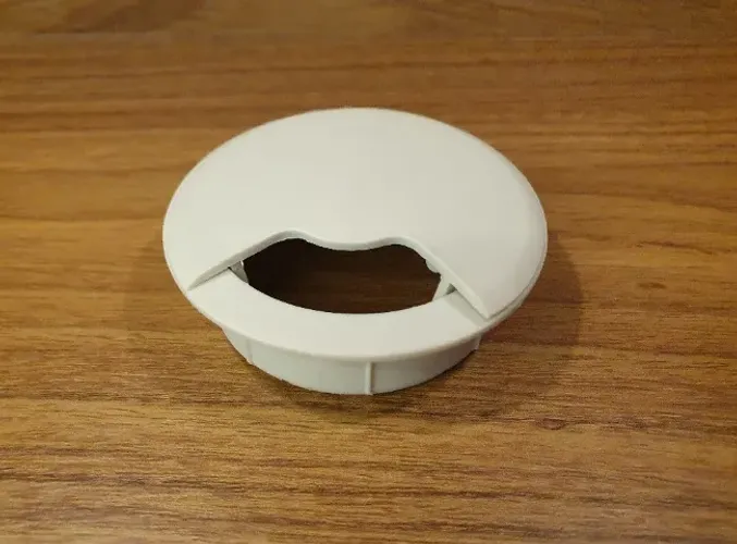 Passa Fio Acabamento Tampa para Móveis Branca 60mm