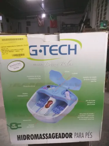 Hidromassageador G-TECH para os pés.