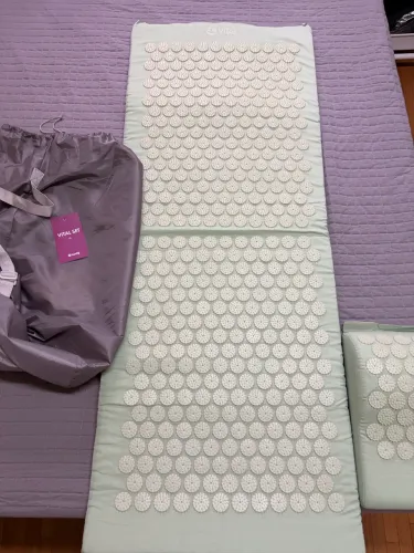 Kit Tapete de Acupressão Vital Set XL + Almofada + Bolsa - Praticamente Novo!