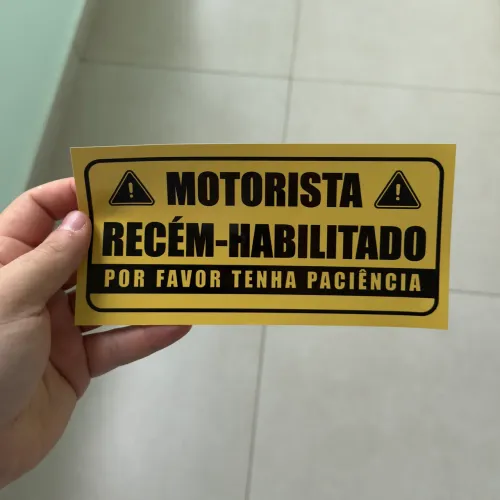 Adesivo Recém-Habilitado 20x20cm