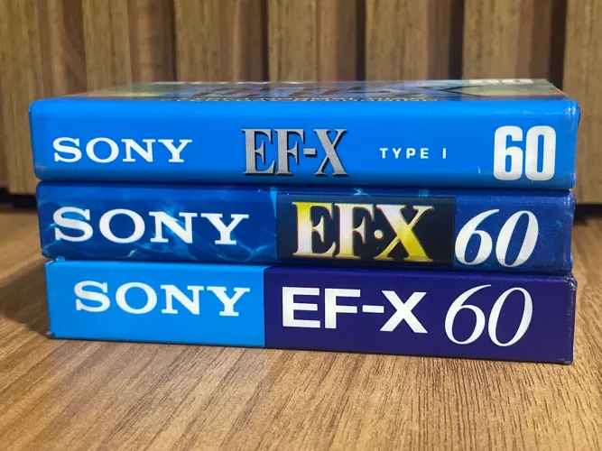 Fitas Cassete Sony EF-X 60 -Três Fitas