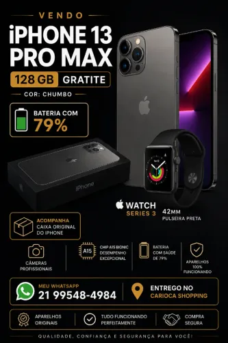 VENDO iPhone 13 Pro Max 128GB + Apple Watch Series 3