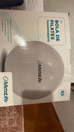 Bola Pilates Metalife Original 65cm + Bomba