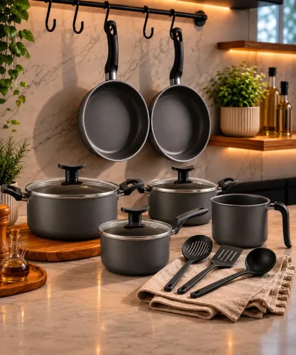 Conjunto Panelas Antiaderente 10 Peças Teflon