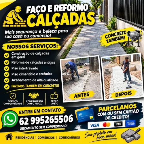 Faço e reformo calçadas ?
