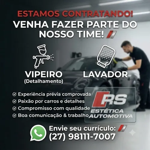 Vaga para lavador de carro e vipeiro