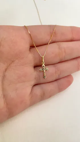 PINGENTE CRUCIFIXO OURO 18K 0.20 gramas