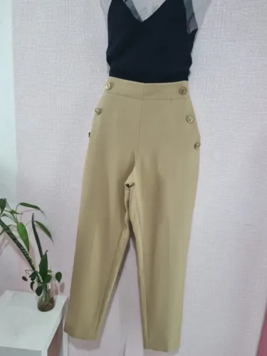 CALÇA ALFAIATARIA ZARA BEGE