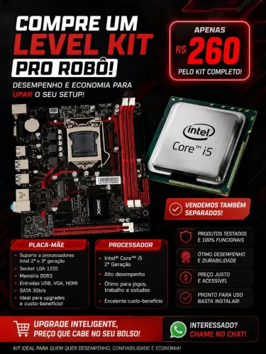 Kit placa mãe + processador