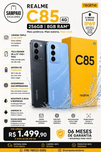 REALME C85 OFERTAS, GARANTIA!