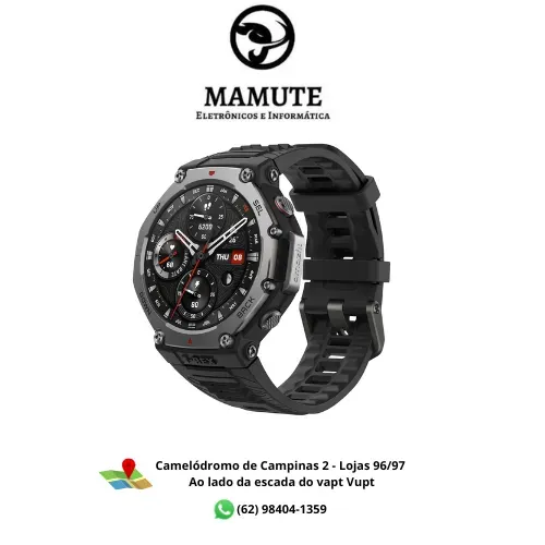 Amazfit T-Rex 3 Relógio Inteligente Robusto/Militar 48mm, GPS (com Privacidade), Mapas Off