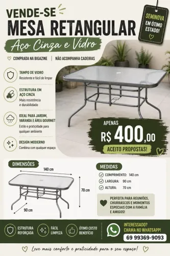Mesa sem cadeiras