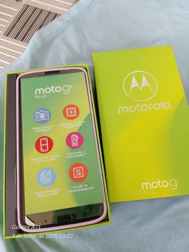 MOTO G6 PLUS 64GB ZERADO COMPLETO TOP( SOU DE LINHARES!!)