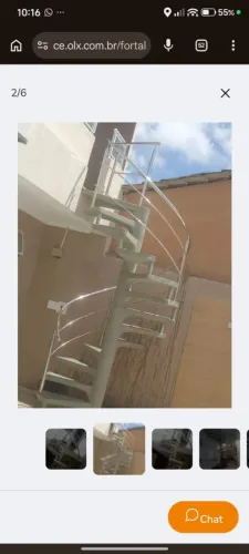 Guarda corpo para escada caracol
