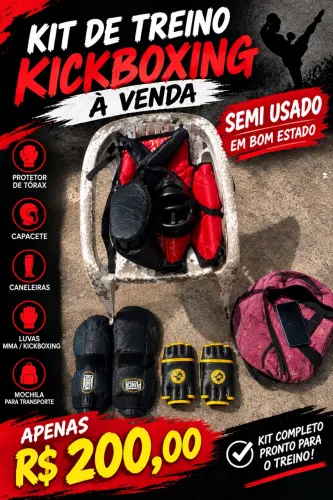 Kit de treino kickboxing 