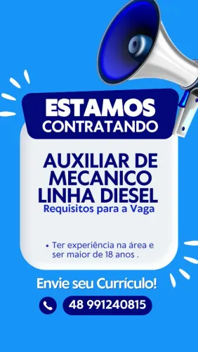 Casa do Carro esta contratando auxiliar de mecânico com experiência.