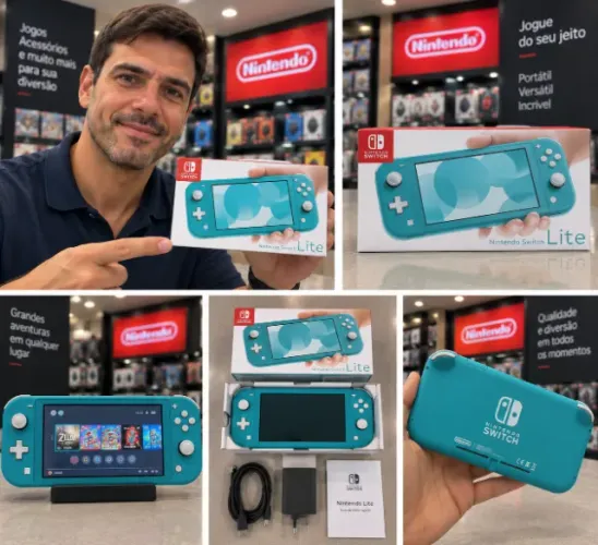 Nintendo Switch Lite - Novo e LAcrado