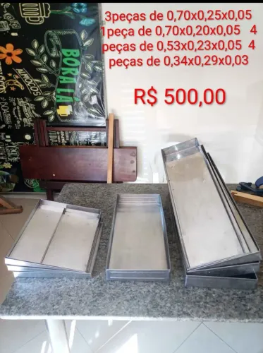 Bandeijas de inox usadas 