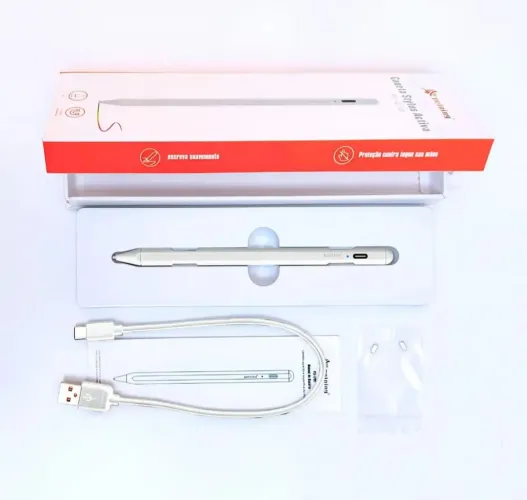 Caneta Touch Stylus Peining PEI-LP01 Compatível Com iPad Tab Cor Branco