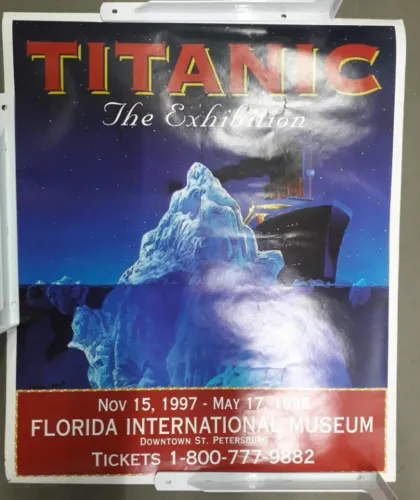 Pôster De Divulgação Titanic The Exhibition 1997-1998 Florida Raridade Para Amantes Cinema