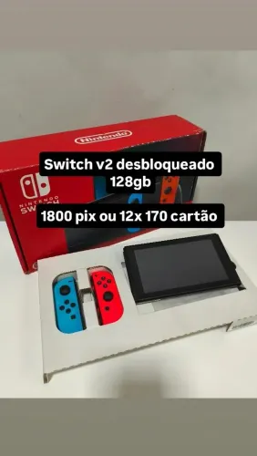 Nintendo Switch v2 com jogos instalados MELHOR CUSTO BENEFÍCIO