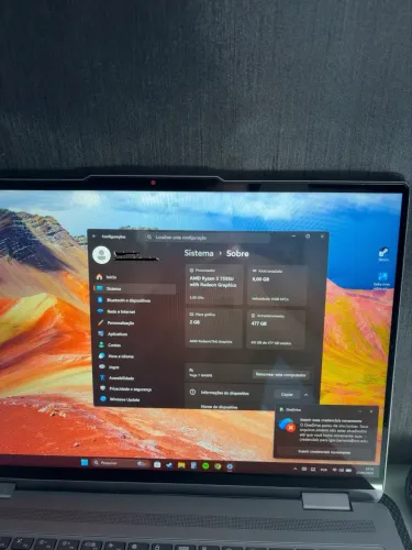 Notebook Lenovo Ryzen 5 7535U | SSD 512GB | Touch | YOGA 7