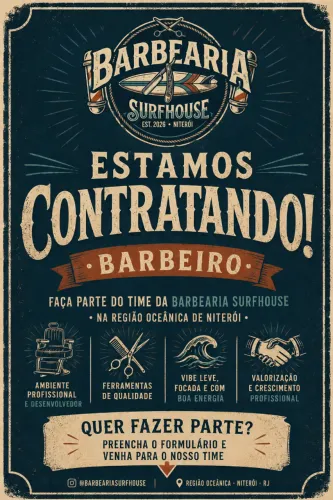 Vaga para Barbeiro Lider | Região Oceânica de Niterói