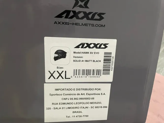 CAPACETE AXXIS HAWK SV EVO MOTO