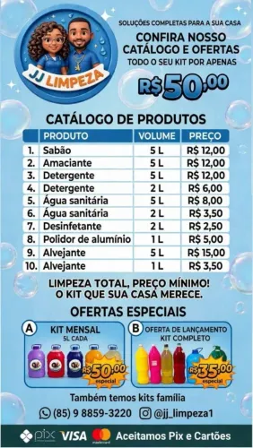 Produtos de limpeza