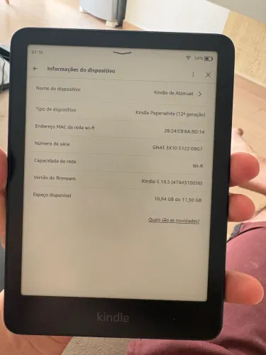 Kindle Paperwhite (12ª geração)