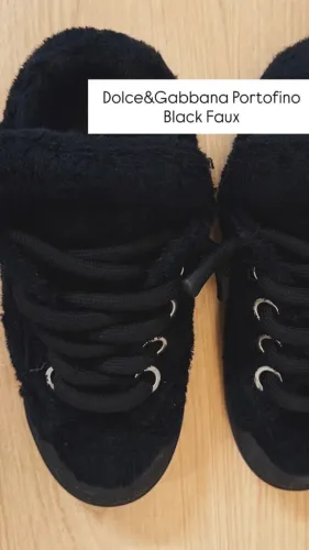 Tênis Dolce&Gabbana Portofino Black Faux