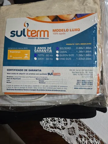 Lençol térmico solteiro - 120w