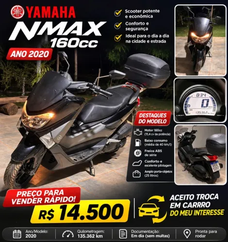 VENDO YAMAHA NMAX 160 ABS 2020 | PREÇO DE OPORTUNIDADE!