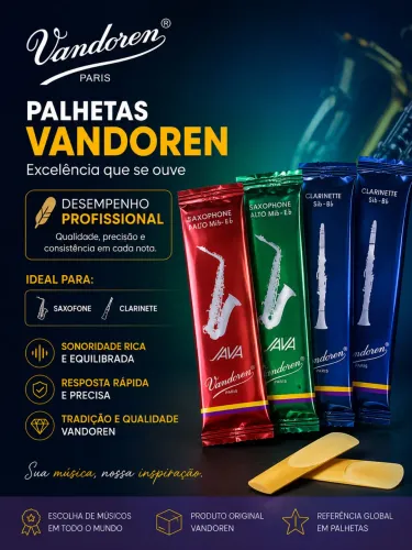 Palhetas para sax e clarinete vandoren
