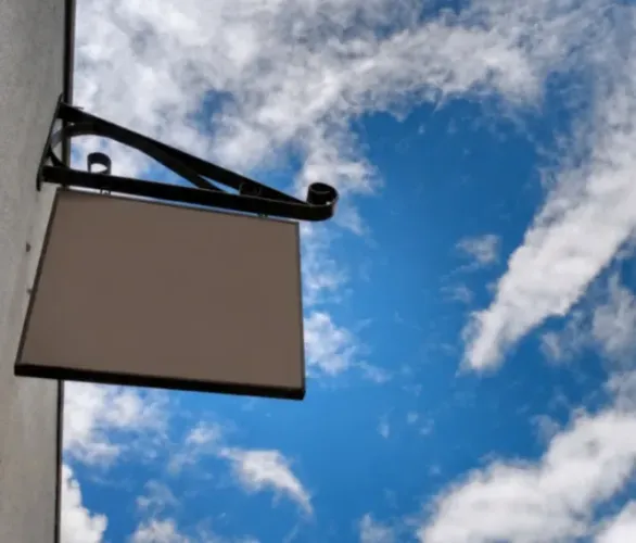 Placa de ferro para Fachada de Comércio 